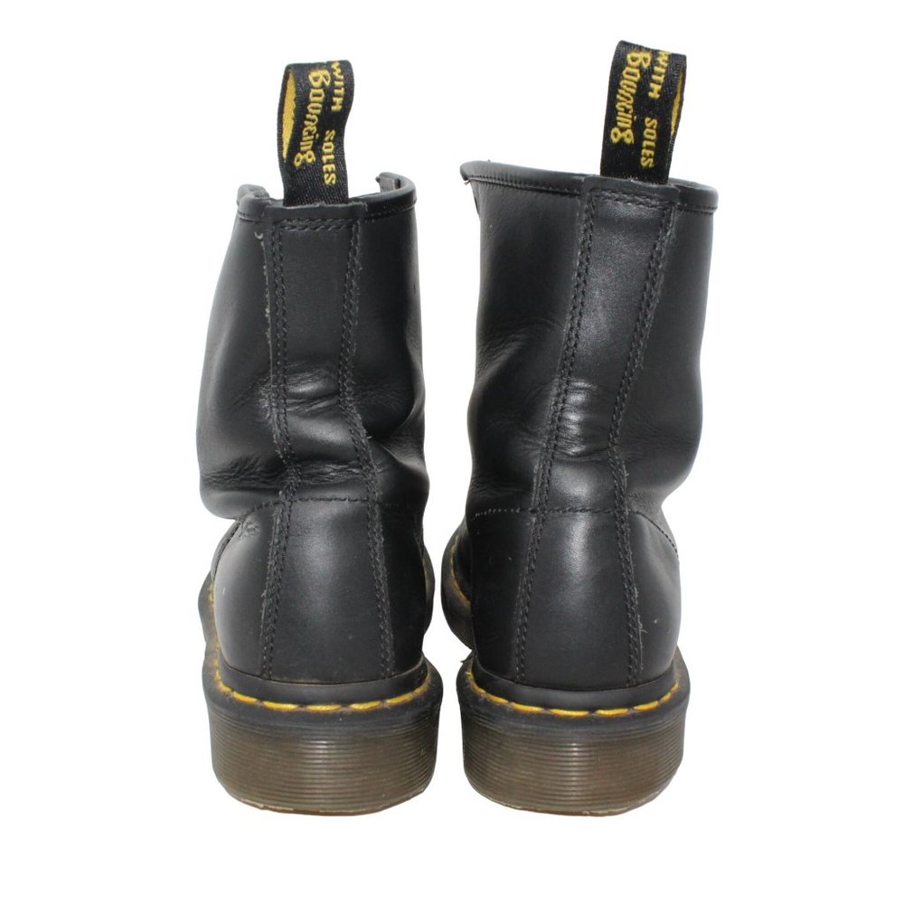Doc Martens Womens Size 7 Air Wair Combat Boots Black Leather Beaded Laces 11821 - Picture 6 of 13